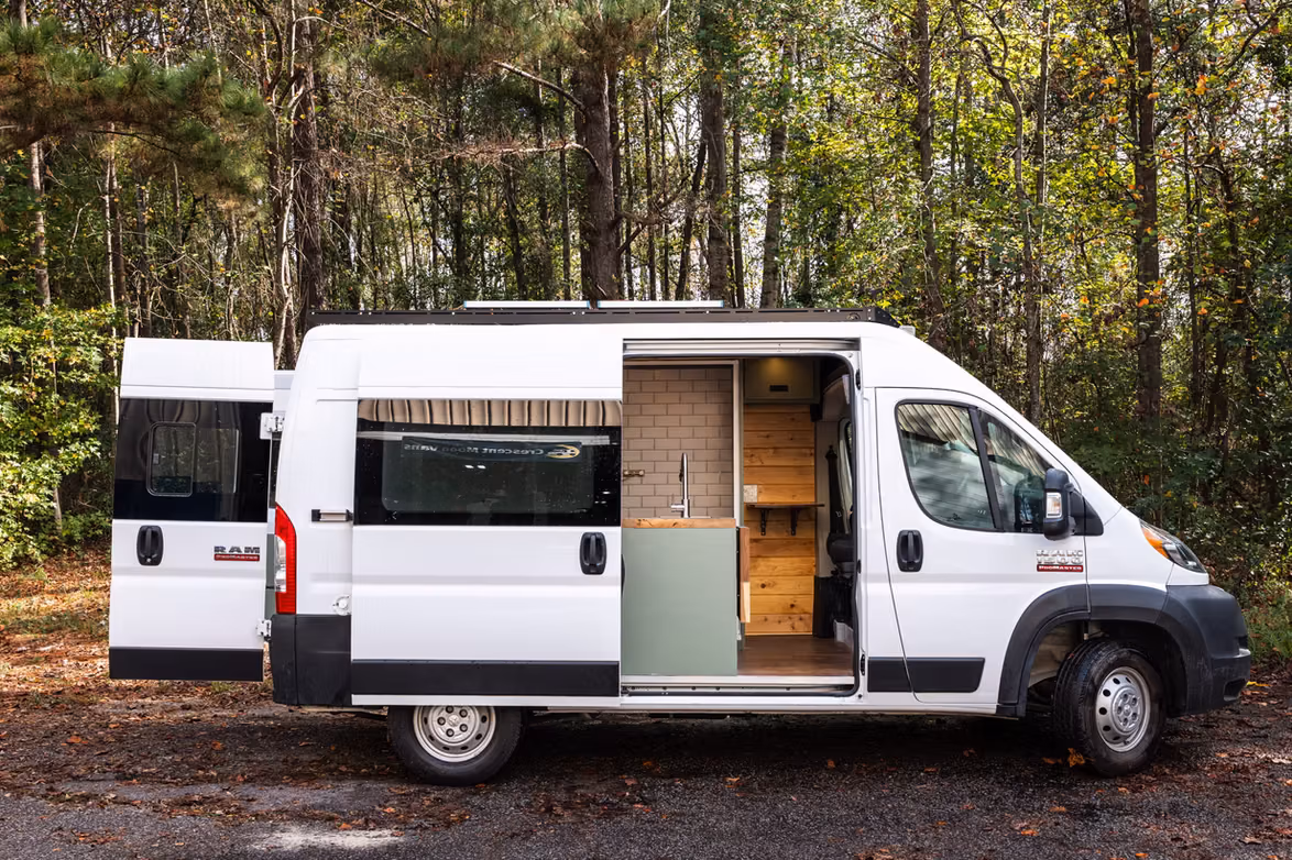 Finished campervan side profile
